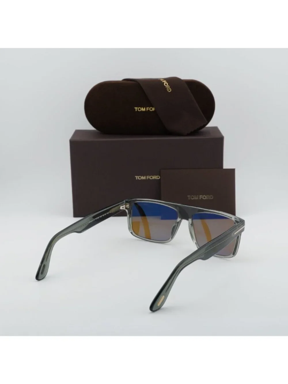 Tom Ford Philippe-02 FT0999 20E Sunglasses Grey Square Frame, Brown Lenses